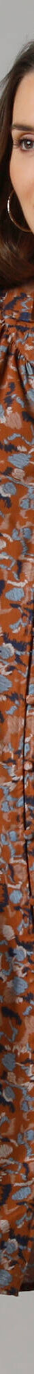 Robe chemisier boutonnée imprimée (caramel / bleu) Robe chemisier boutonnée imprimée (caramel / bleu)